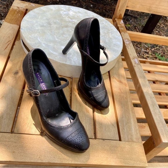 Ralph Lauren Purple Label Pumps RL Collection Mary Jane Heels $595 Rare Size 7.5 - Picture 1 of 7
